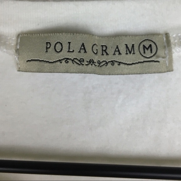 POLAGRAM Graphic T Shirt Short Sleeve Only Good Vibes Stripe Mountains Medium - Picture 5 of 12